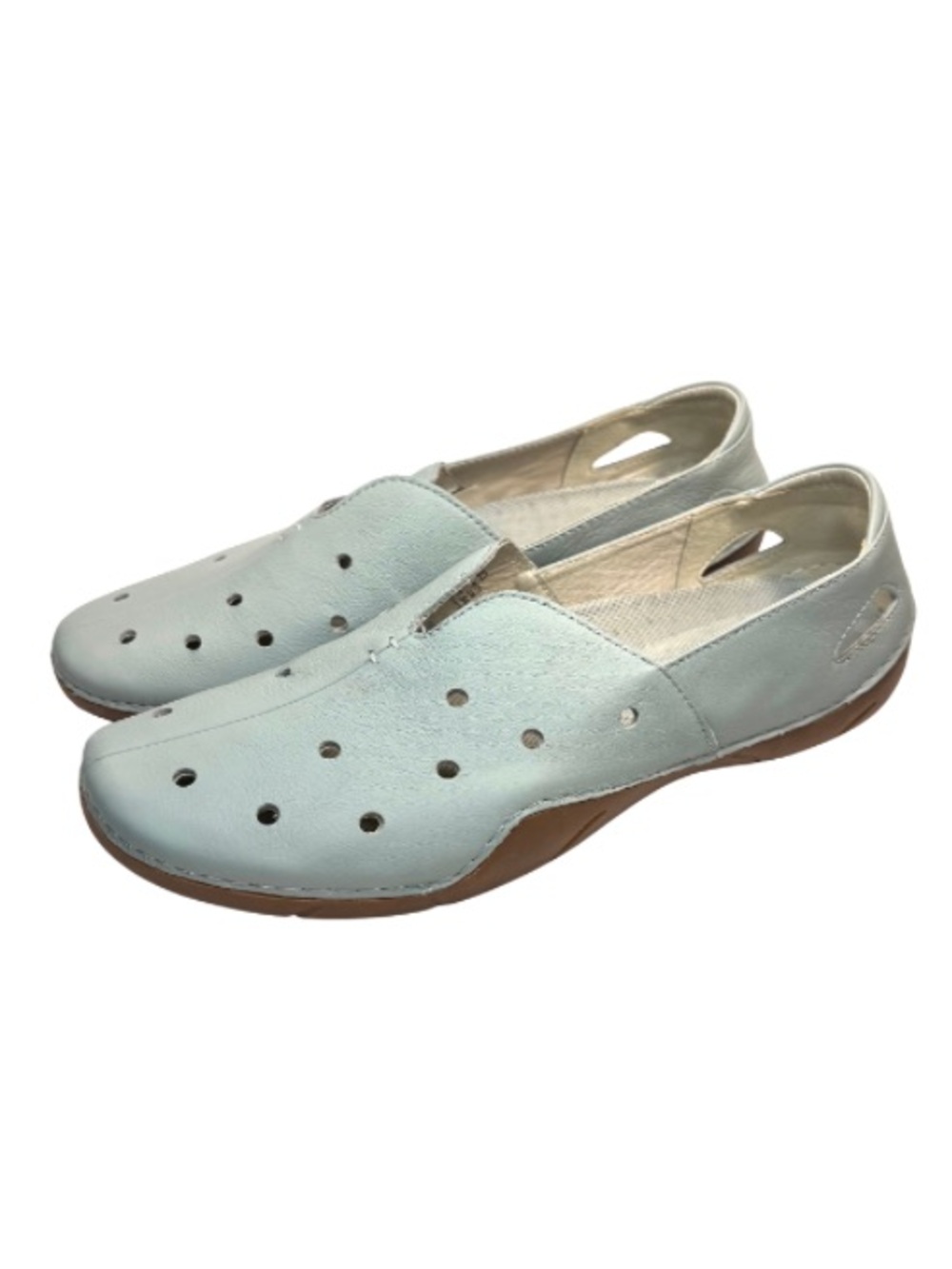 Propet Blue Leather Robin Comfort Shoes | 10.5